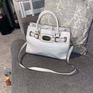 Michael Kors Gray Leather Satchel